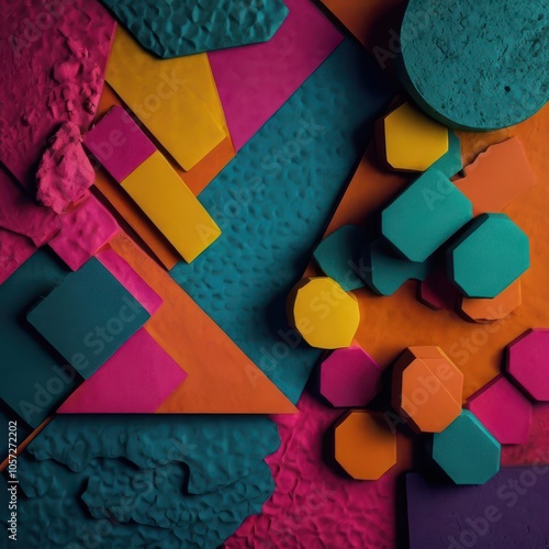 Abstract Colorful Texture with Organic Patterns - High-Resolution Digital Art for Commercial Use