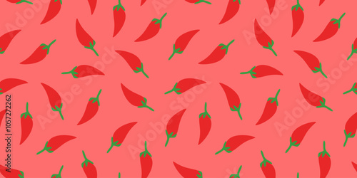 chili pattern Background. flat illustration chili pattern background. pepper pattern background. hot chili pattern background.