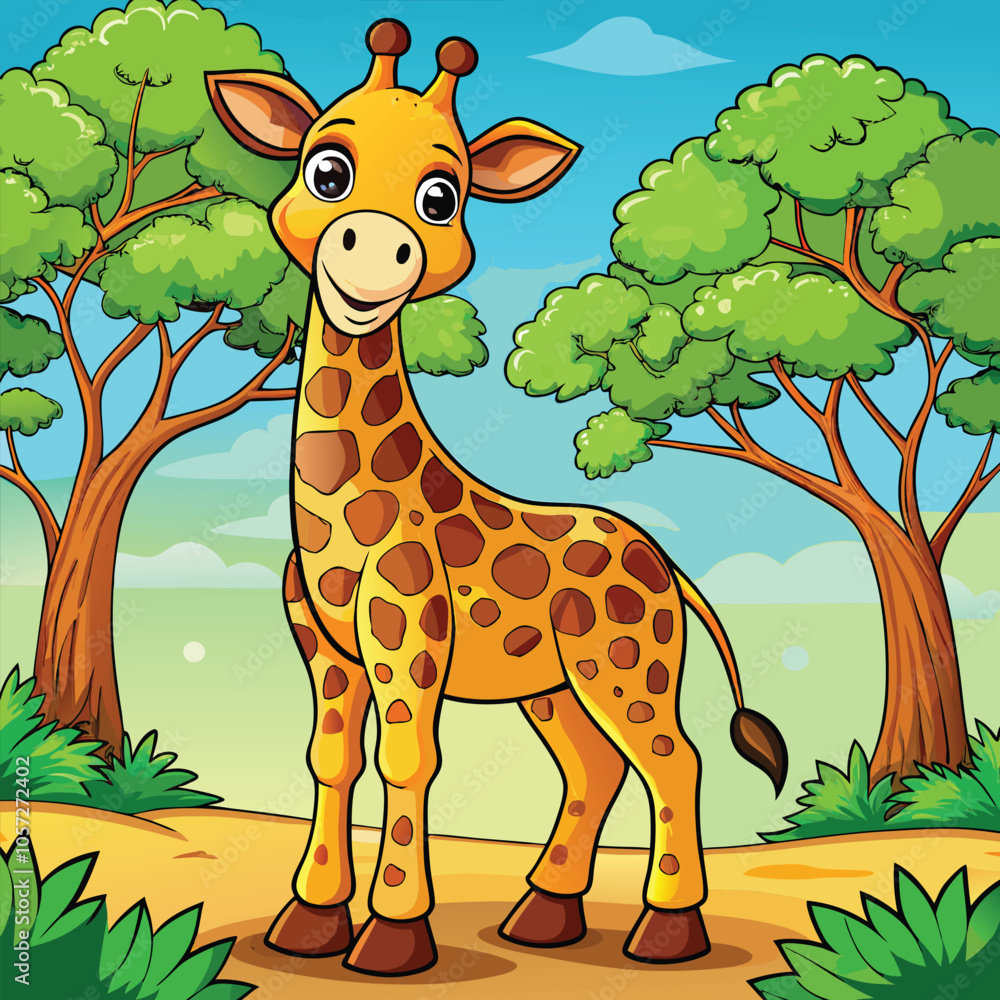 Fototapeta premium giraffe vector illustration