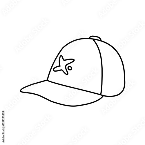 Hats doodle illustration including icons 