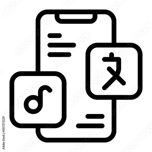 Mobile App Line Icon