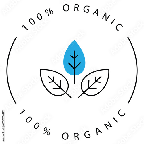 Healthy Eco Organic Leaf Vector Icon Design