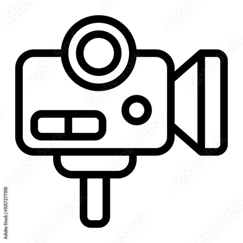 Video Record Line Icon