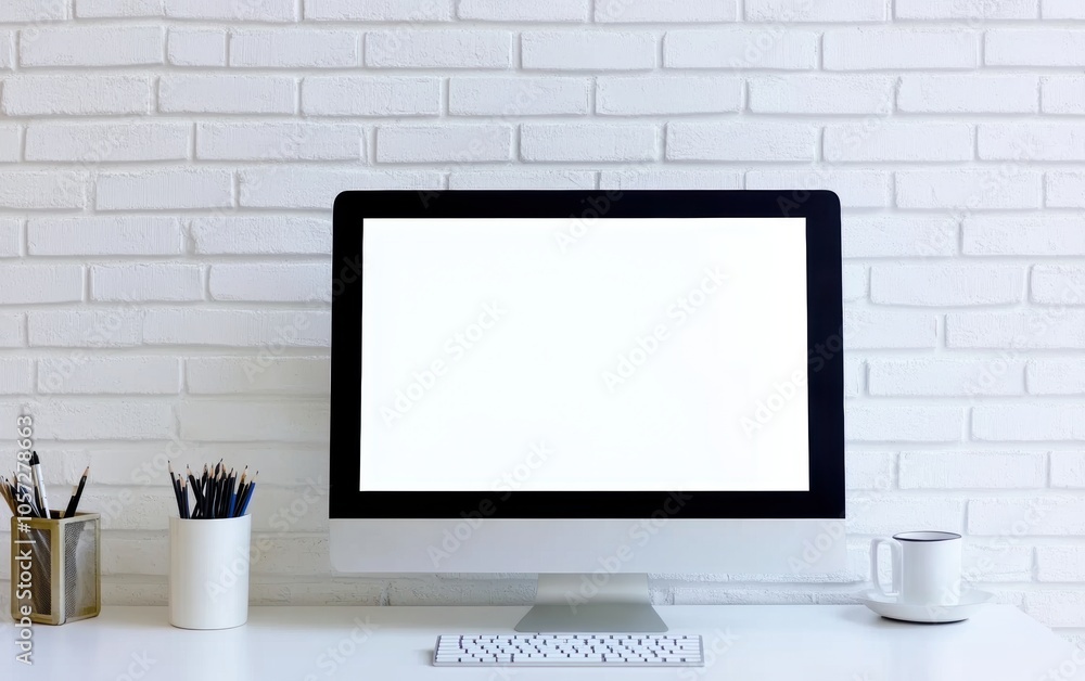 Fototapeta premium White Desk Mockup.