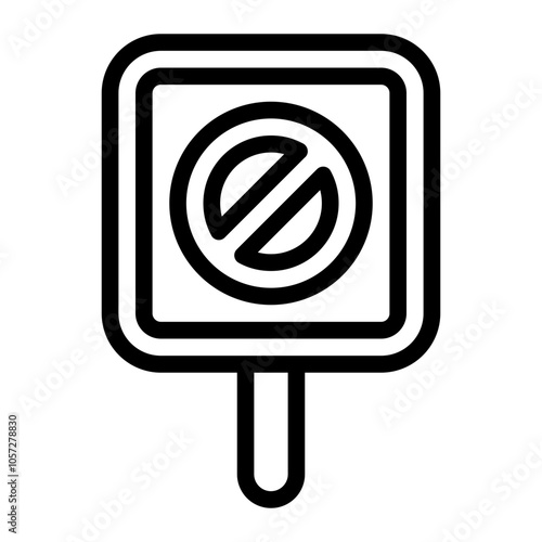Forbidden Line Icon