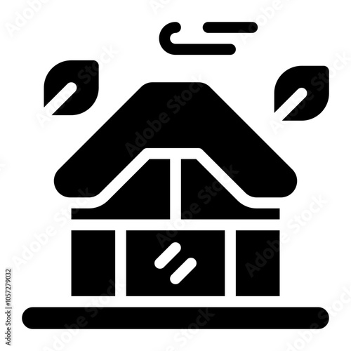Glass Home Solid Icon