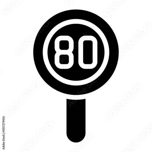 Kilometer Solid Icon