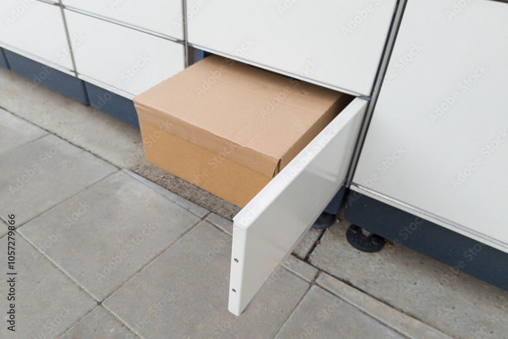 Parcel in Automated Locker Open for Collection Parcel in Automated Locker Open for Collection