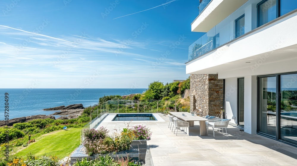 Modern Elegant Home Overlooking Scenic Ocean View Modern Elegant Home Overlooking Scenic Ocean View