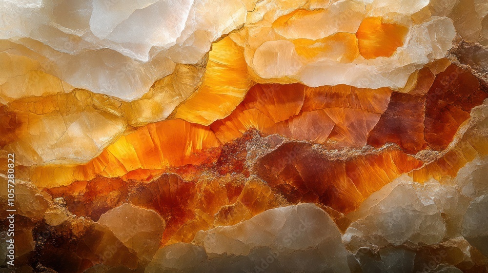 Translucent mineral veins with subtle color shifts and texture Translucent mineral veins with subtle color shifts and texture