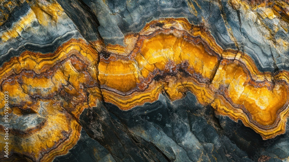 Vibrant mineral formations with natural details and veins Vibrant mineral formations with natural details and veins