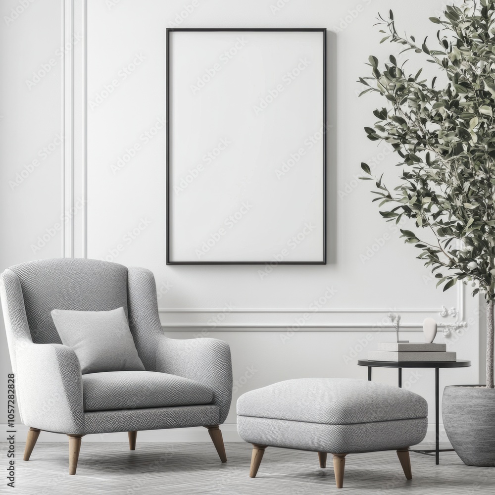 Modern Living Room Mockup.