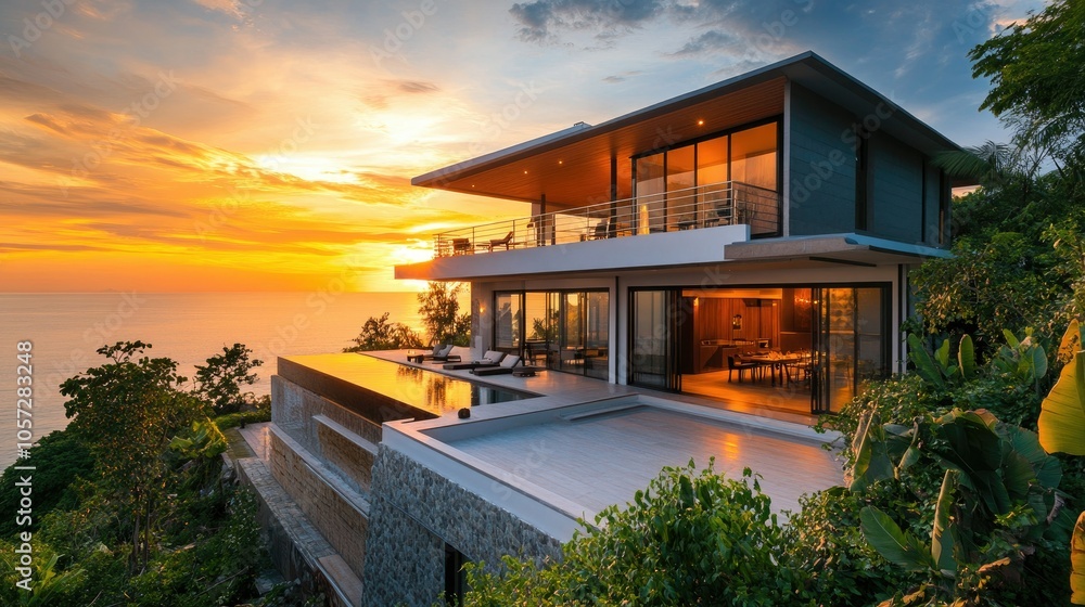 Modern Two-Storey House with Spa by the Ocean Modern Two-Storey House with Spa by the Ocean
