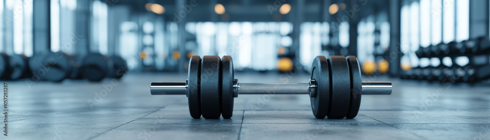 close up view of dumbbell on gym floor, showcasing fitness equipment in modern gym environment. atmosphere is energetic and motivating close up view of dumbbell on gym floor, showcasing fitness equipment in modern gym environment. atmosphere is energetic and motivating