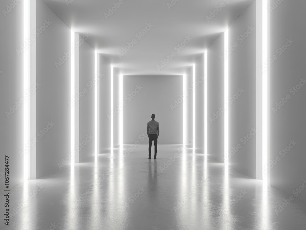 Man in White Room. Man in White Room.