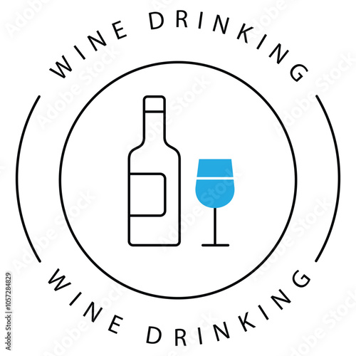 Alcohol-Free Wine Glass Prohibition VEctor Icon Design