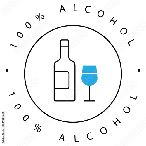 No Alcohol Wine Prohibition Vector Symbol Design