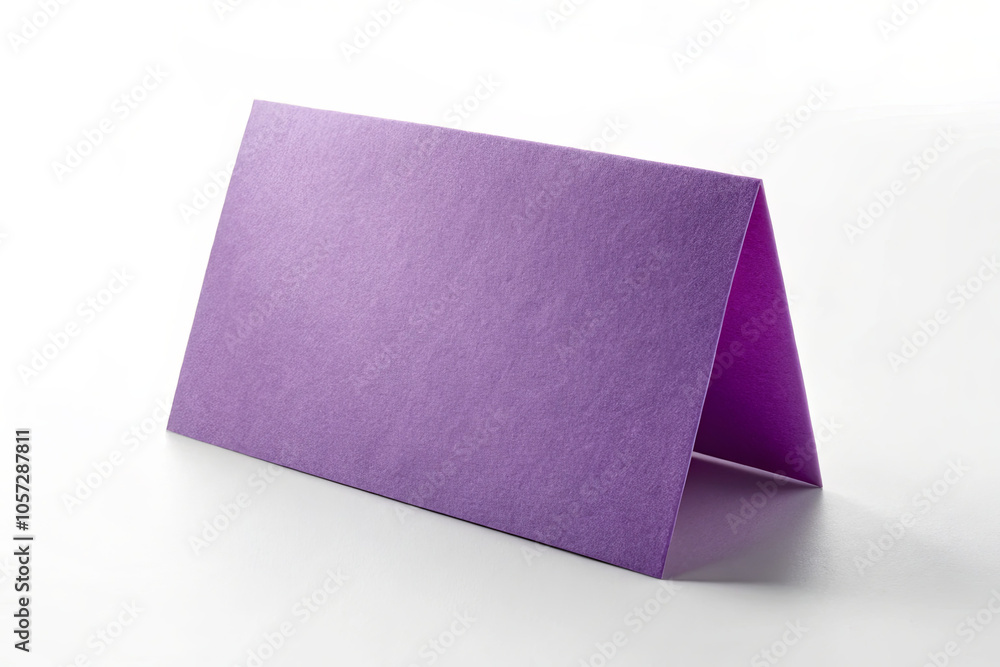 Purple Paper Table Card Horizontal. Purple Paper Table Card Horizontal.