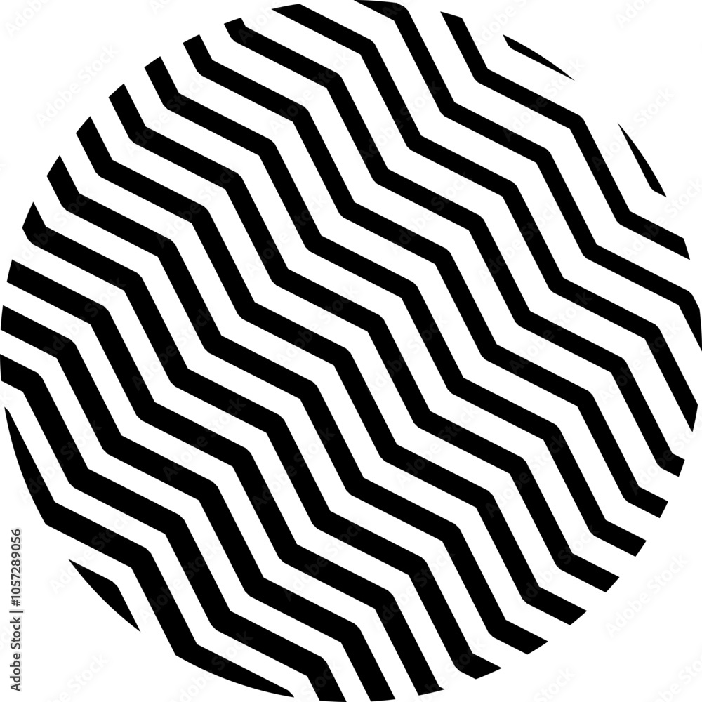 Creative stripes lines circle shape. Decorative vector outline avatar. Creative stripes lines circle shape. Decorative vector outline avatar.