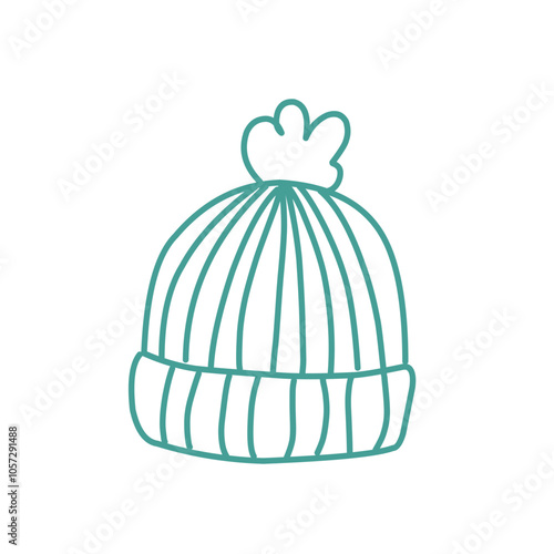 hat cap vector outline doodle