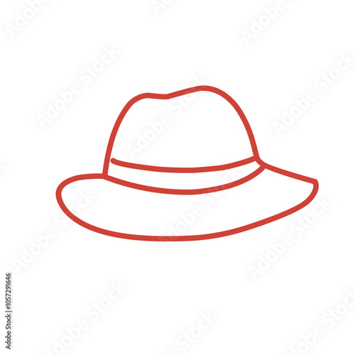 hat cap vector outline doodle