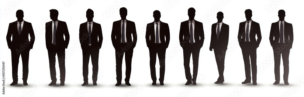 Businessmen Silhouettes. Businessmen Silhouettes.