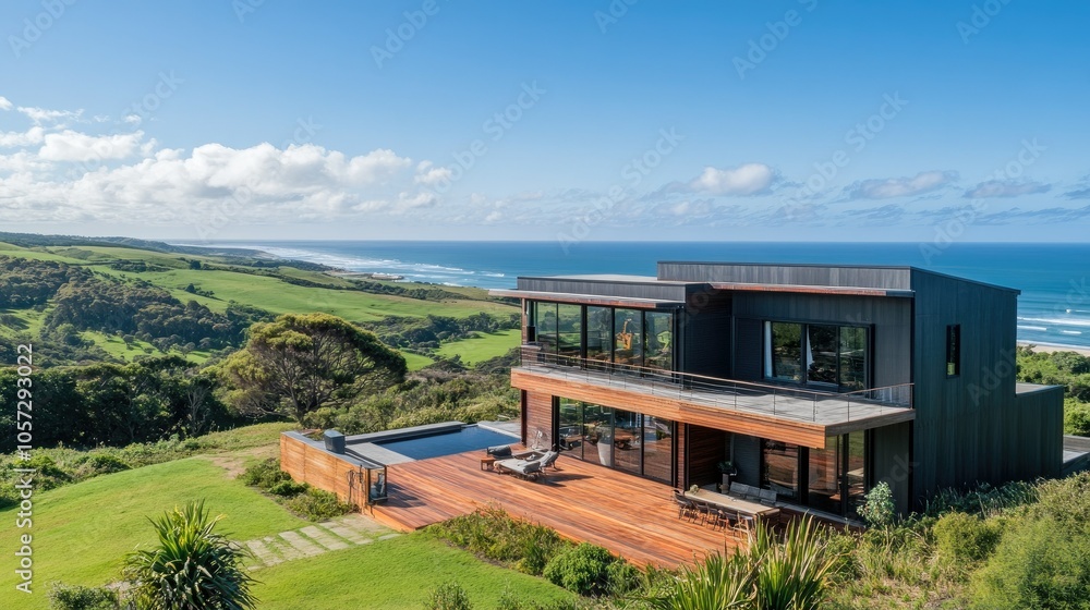 Modern Coastal House with Large Terrace and Scenic Views Modern Coastal House with Large Terrace and Scenic Views