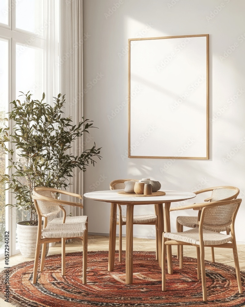 Modern Dining Room Mockup. Modern Dining Room Mockup.