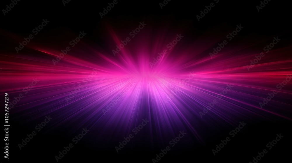 Abstract Purple and Pink Light Burst on Black Background Abstract Purple and Pink Light Burst on Black Background