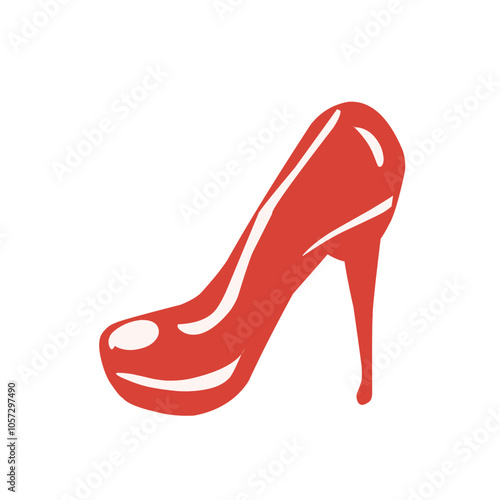 Woman high heels illustration icon