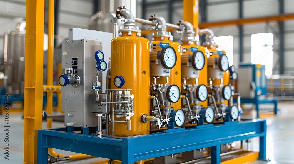 Renewable Energy Powered Hydrogen Production Facility with Advanced Industrial Machinery and Equipment in a Vibrant and Efficient Industrial Landscape Renewable Energy Powered Hydrogen Production Facility with Advanced Industrial Machinery and Equipment in a Vibrant and Efficient Industrial Landscape