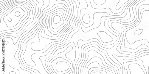 Topographic map background geographic line map with elevation assignments. Modern design with White background with topographic wavy pattern design.paper texture Imitation of a geographical map shades