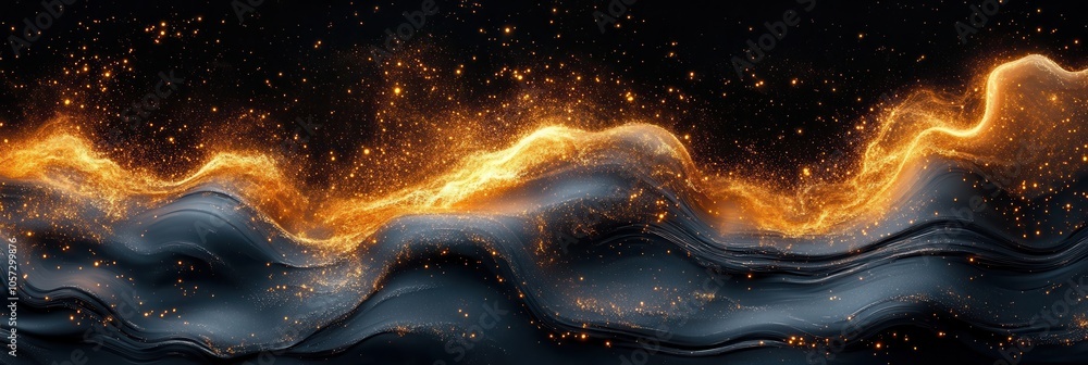 Elegant black and gold fluid art, featuring smooth curves and a luxurious aesthetic, perfect for modern decor and artistic expression Elegant black and gold fluid art, featuring smooth curves and a luxurious aesthetic, perfect for modern decor and artistic expression