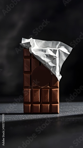 chocolate with black background