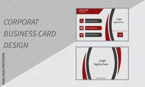 modern creative business card and name card horizontal simple clean template vector design layout.