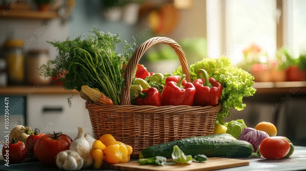 Fresh Produce in a Basket Fresh Produce in a Basket