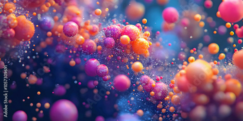 background with bubbles, ai generated.