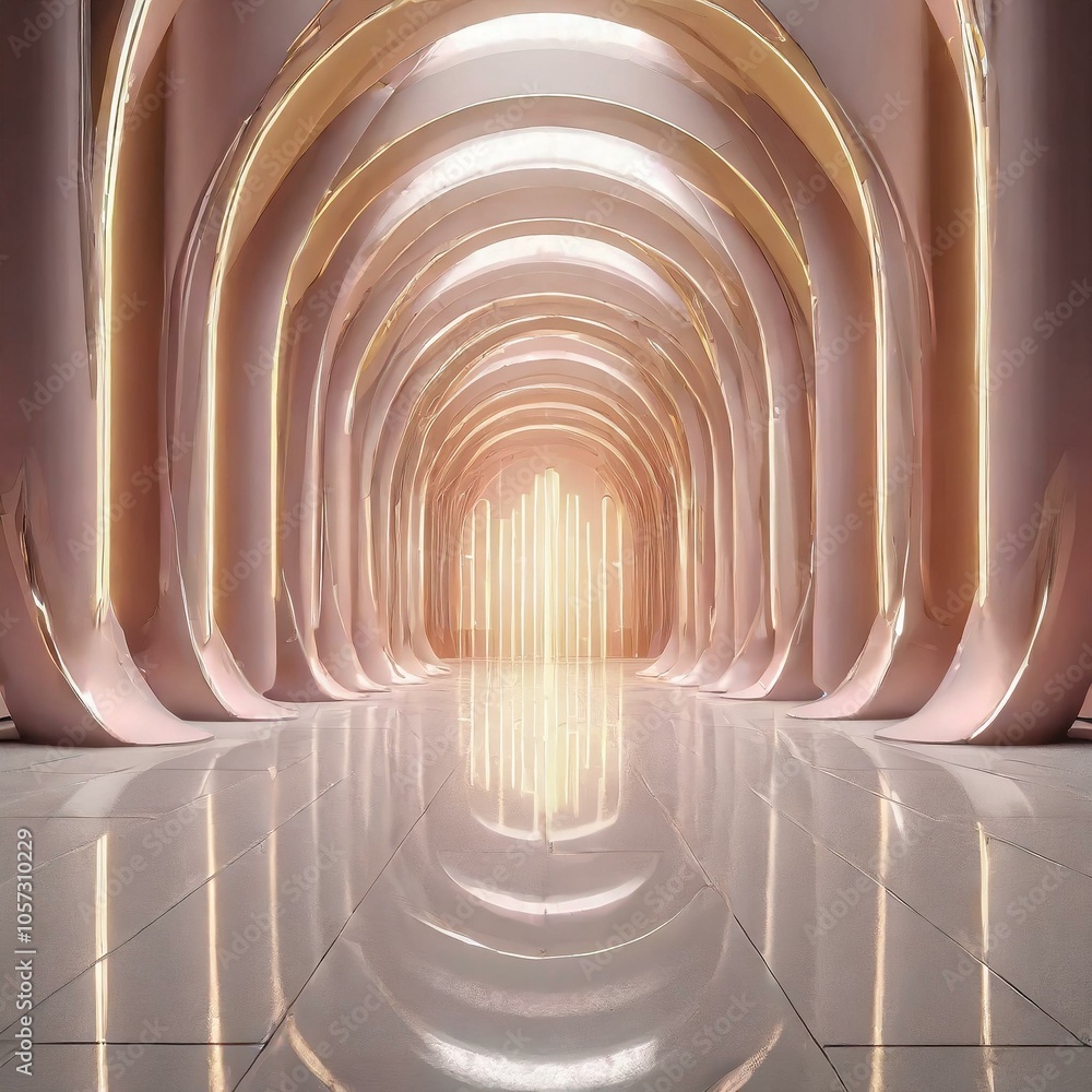 Obraz premium ゴールドの高級感あるステージ 商品モックアップ