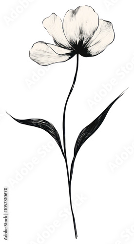 Wallpaper Mural PNG Flower drawing sketch simple. Torontodigital.ca