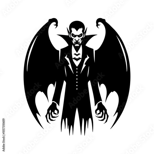 vampire dracula logo icon design illustration