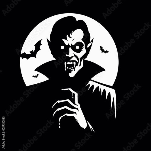 vampire dracula logo icon design illustration