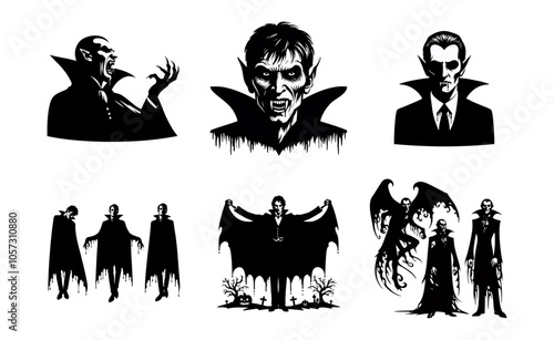 vampire dracula logo icon design illustration