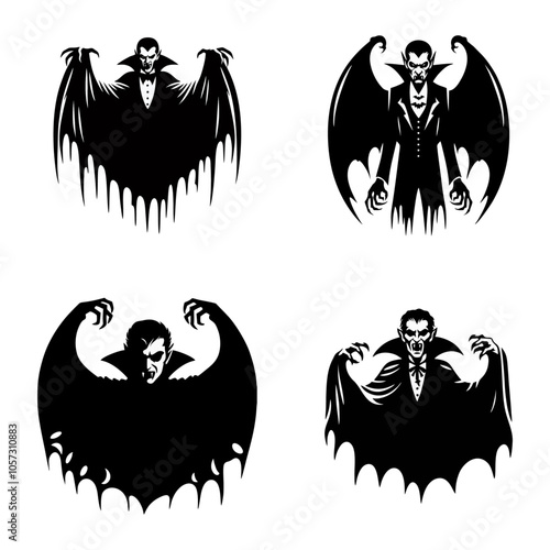 vampire dracula logo icon design illustration