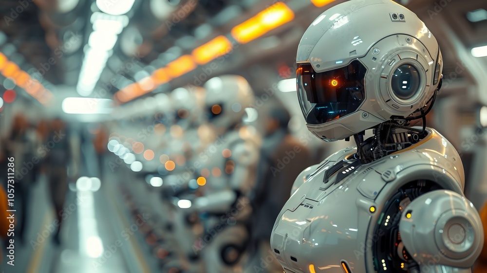 Fototapeta premium Futuristic Robots: A Glimpse into the Future of Robotics