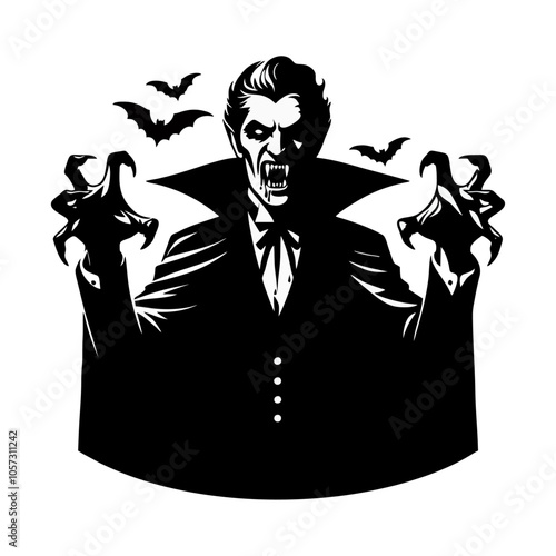 vampire dracula logo icon design illustration