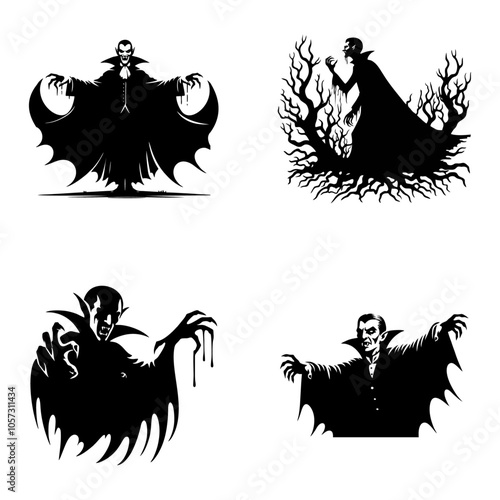 vampire dracula logo icon design illustration