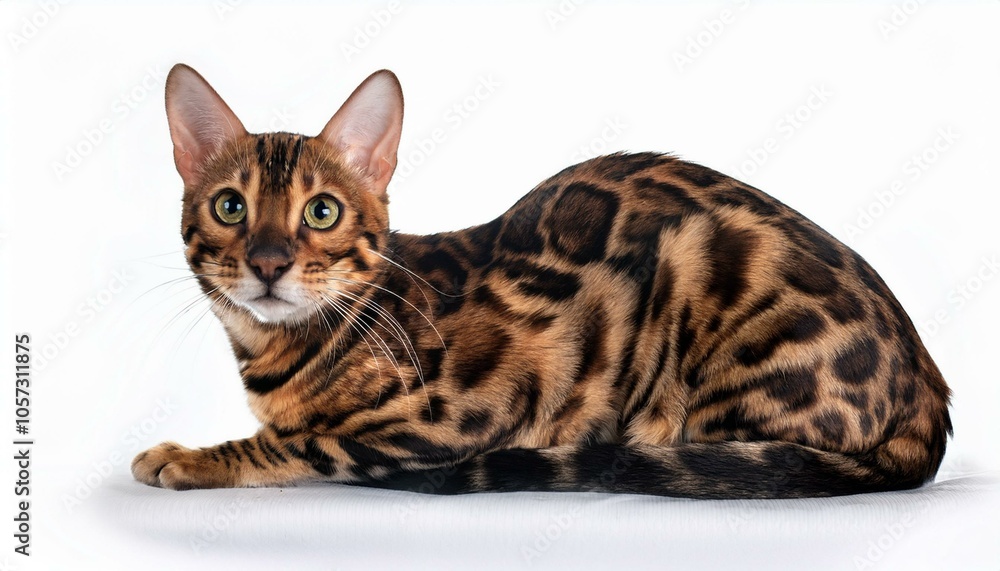 bengal cat isolated on white bengal cat isolated on white