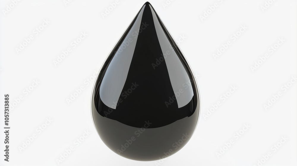 A glossy black droplet on a clean background, symbolizing elegance and simplicity, ideal for design and creative projects. A glossy black droplet on a clean background, symbolizing elegance and simplicity, ideal for design and creative projects.