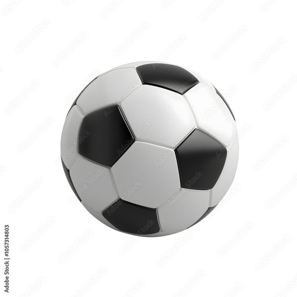black and white soccer ball for sports and game isolated on transparent background Generative Ai. black and white soccer ball for sports and game isolated on transparent background Generative Ai.