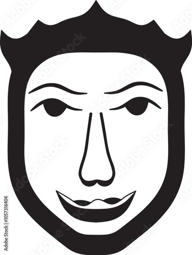 Anonymous mask logo Vector image of hacker icon design, fawkes mask icon